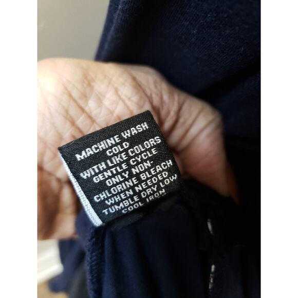 Women's Premise Studio Navy Long Sleeve Top with Cross Front Size S - Picture 10 of 11